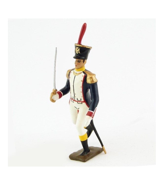 officier des voltigeurs du 17ème régiment de ligne à l'assaut