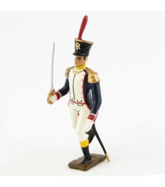 officier des voltigeurs du 17ème régiment de ligne à l'assaut
