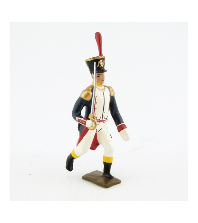 officier des voltigeurs du 17ème régiment de ligne à l'assaut