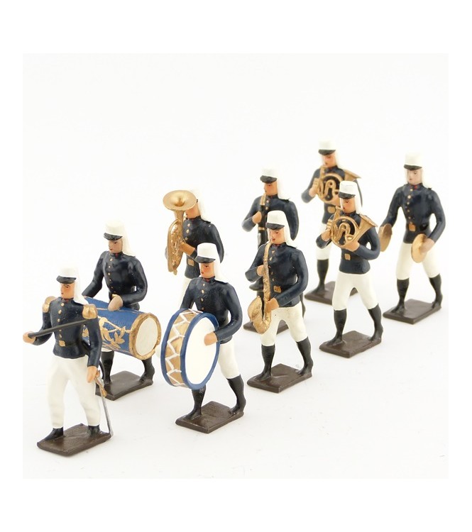 grand tuba de la musique de la légion bleue en tunique