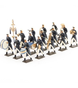 cymbales de la musique de la légion bleue en capote