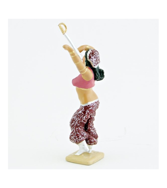 avaleuse de sabre, tenue rose et Bordeaux