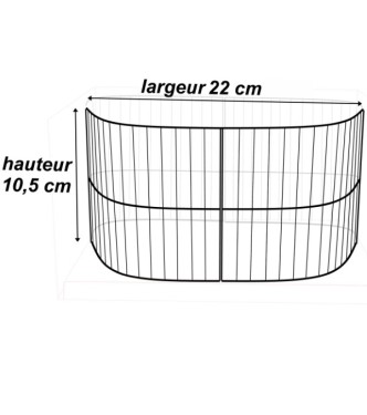 ensemble de 4 grilles noires (cage aux fauves - l. 22 x h. 10,5 cm)