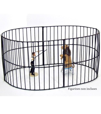 ensemble de 4 grilles noires (cage aux fauves - l. 22 x h. 10,5 cm)