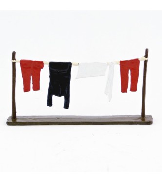 fil à linge (pantalons rouges)