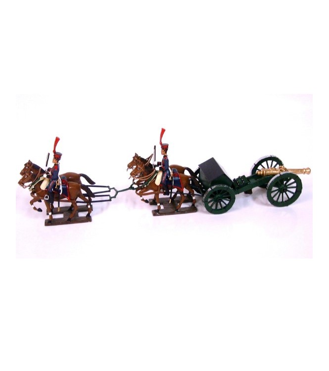 Canon Gribeauval (4 chevaux, 2 personnages)