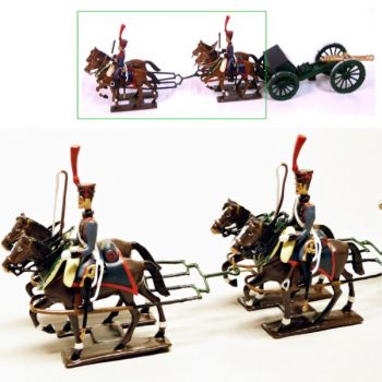 Canon Gribeauval (4 chevaux, 2 personnages)