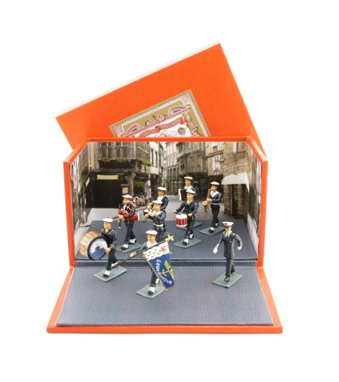diorama ''le Bagad de Lann-Bihoué'' (tenue d'hiver) (9 p. + coffret)