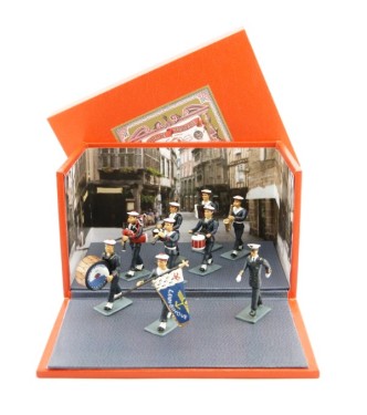 diorama ''le Bagad de Lann-Bihoué'' (tenue d'hiver) (9 p. + coffret)