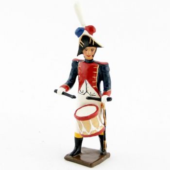 caisse roulante (tambour) de la musique des grenadiers (plastron rouge) (1805)