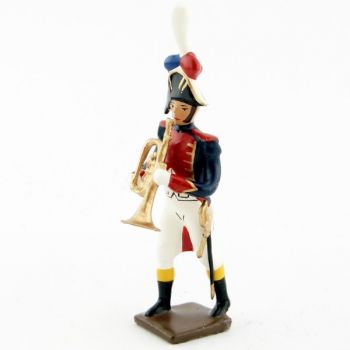 trompette de la musique des grenadiers (plastron rouge) (1805)