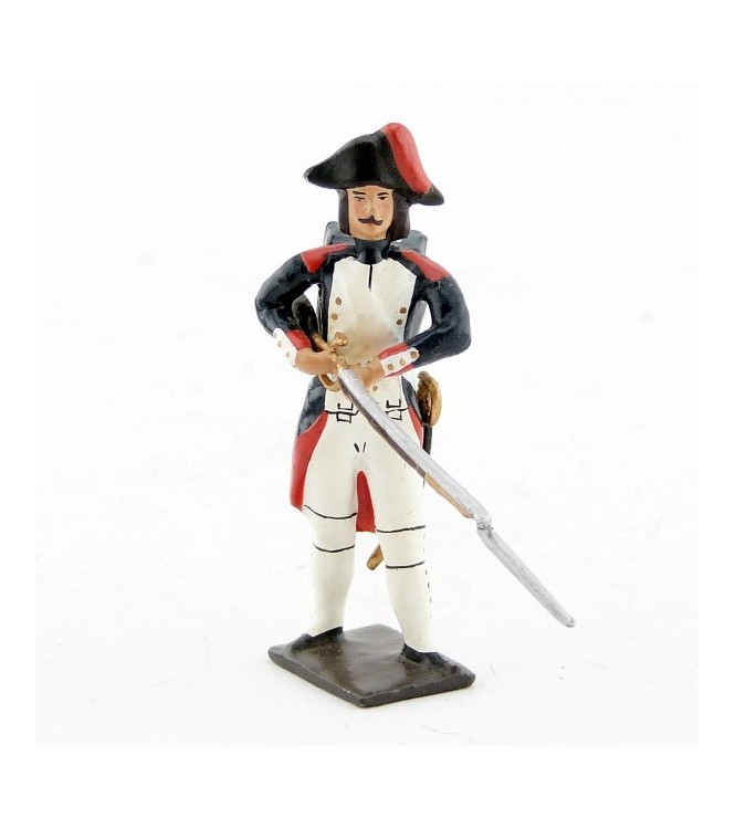 fantassin de l'infanterie campagne d'Egypte armant le chien de son fusil