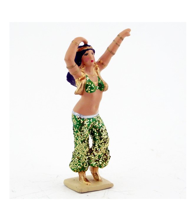 Danseuse du ventre, tenue verte