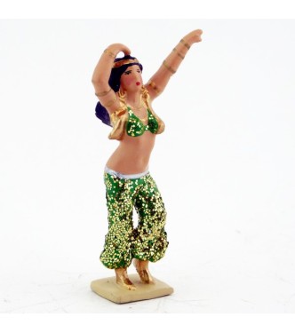 Danseuse du ventre, tenue verte