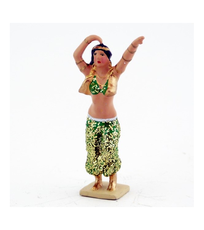 Danseuse du ventre, tenue verte