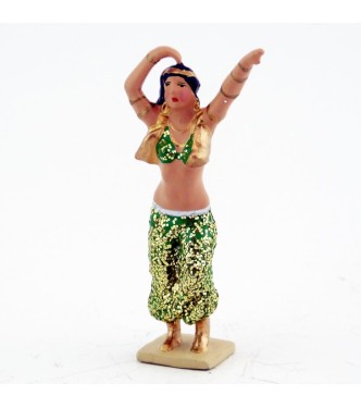 Danseuse du ventre, tenue verte