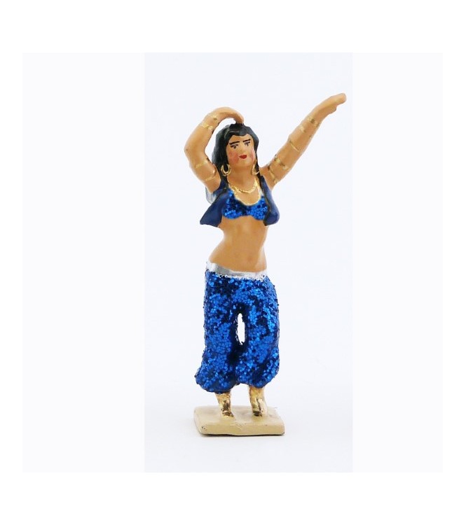 Danseuse du ventre, tenue bleu