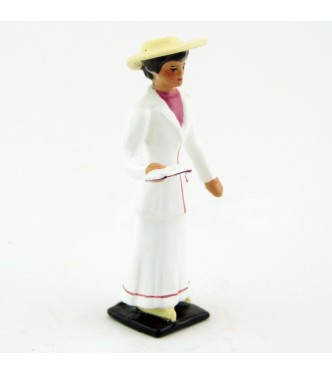 Femme, robe blanche, avec livre (missel)