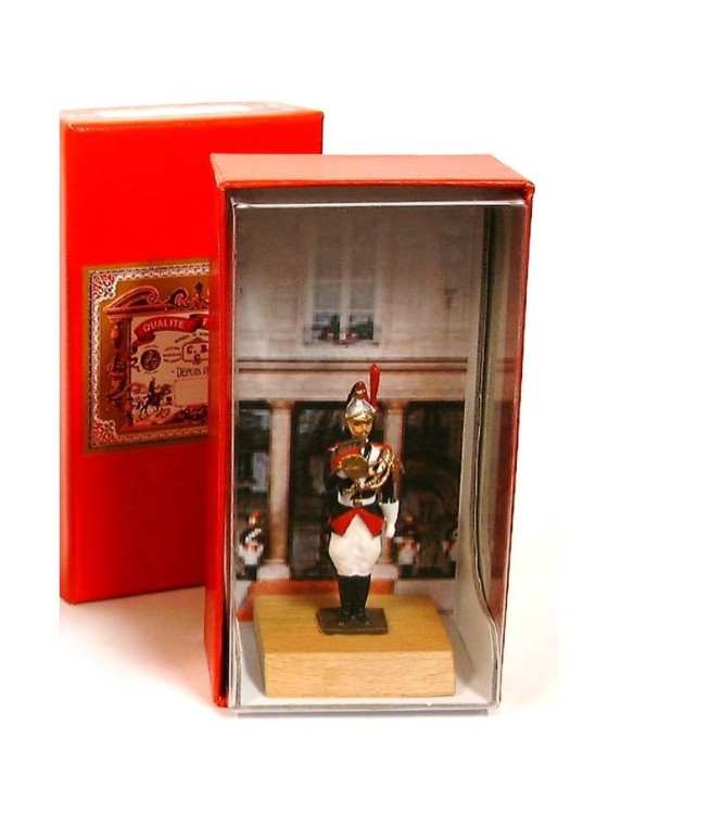 Trompette de la Garde Républicaine au fixe en coffret de luxe (+ socle bois)