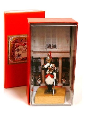 Cavalier de la Garde Républicaine au fixe en coffret de luxe (+ socle bois)