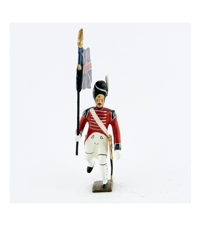 drapeau du 1er rgt de grenadiers anglais à l'assaut