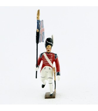 drapeau du 1er rgt de grenadiers anglais à l'assaut