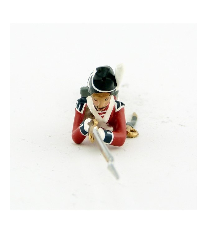 fantassin du drapeau couché, fusil en joue