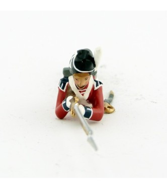 fantassin du drapeau couché, fusil en joue