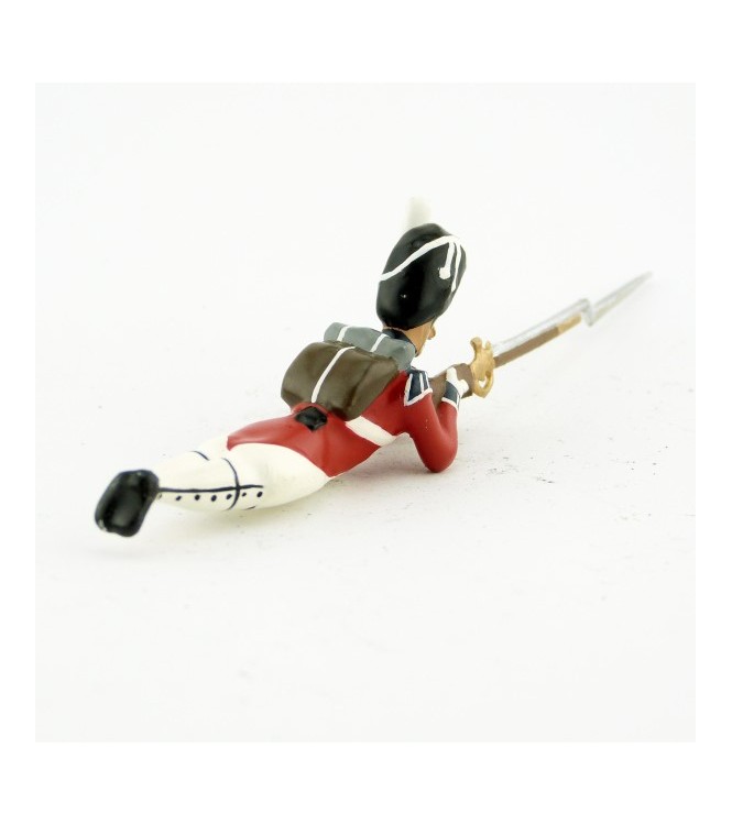 fantassin du drapeau couché, fusil en joue