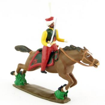 cavalier des Mameluks sur cheval au galop (alezan)