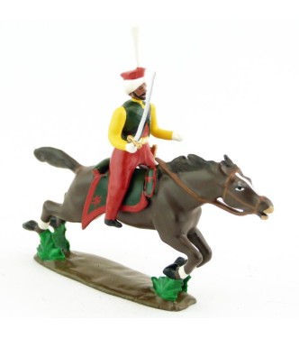 cavalier des Mameluks sur cheval au galop (marron)