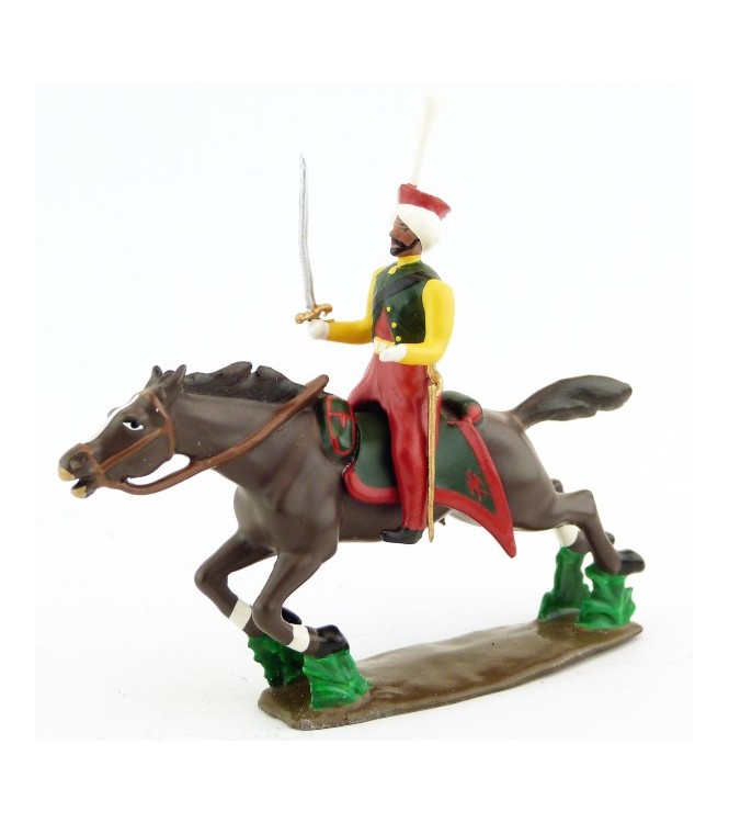 cavalier des Mameluks sur cheval au galop (marron)