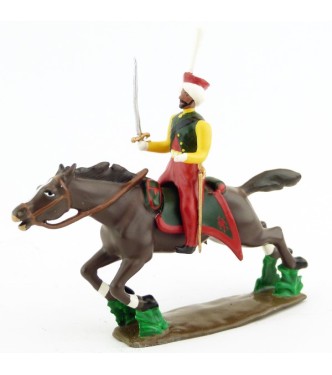 cavalier des Mameluks sur cheval au galop (marron)