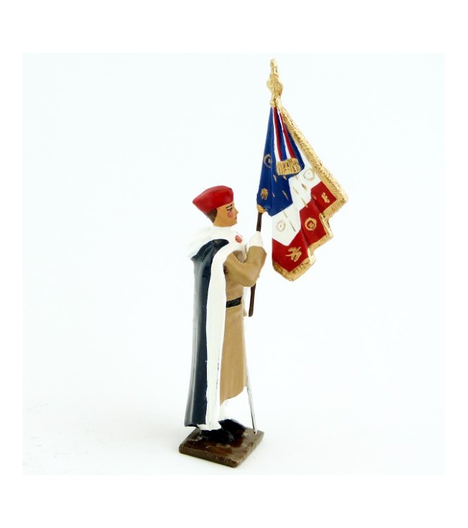 drapeau du 1er régiment de spahis au fixe, en calot