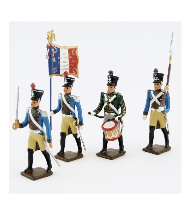 Régiment du Train, ensemble de 4 figurines