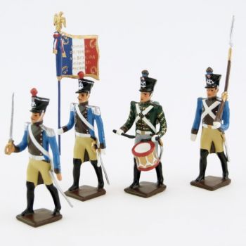 Régiment du Train, ensemble de 4 figurines