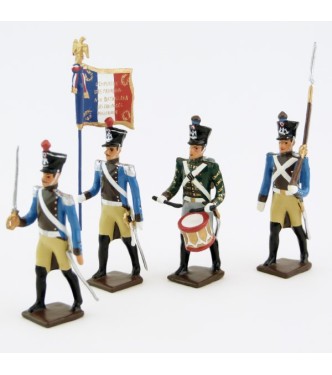 Régiment du Train, ensemble de 4 figurines