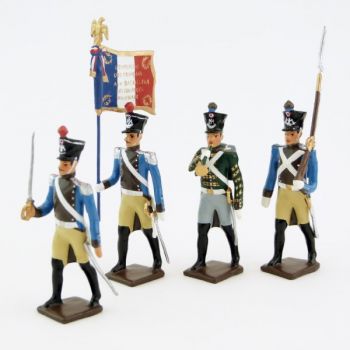 Régiment du Train, ensemble de 4 figurines