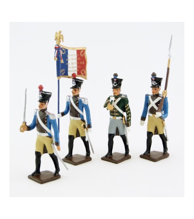 Régiment du Train, ensemble de 4 figurines