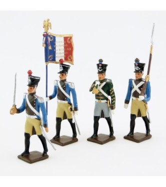 Régiment du Train, ensemble de 4 figurines