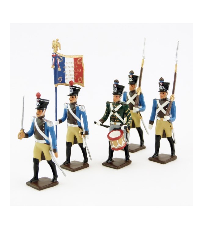 Régiment du Train, ensemble de 5 figurines