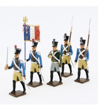 Régiment du Train, ensemble de 5 figurines