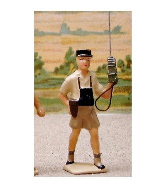 Officier avec talkie-walkie