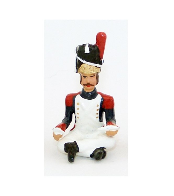 grenadier assis avec cartes