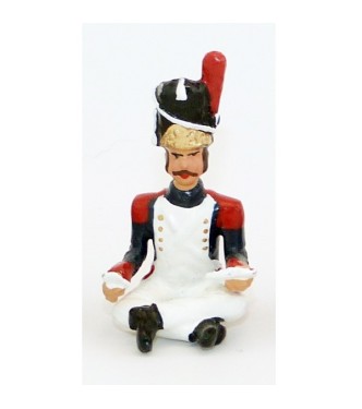 grenadier assis avec cartes