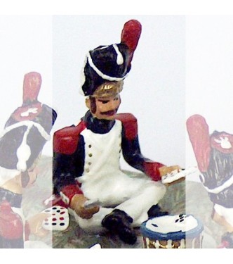 grenadier assis avec cartes