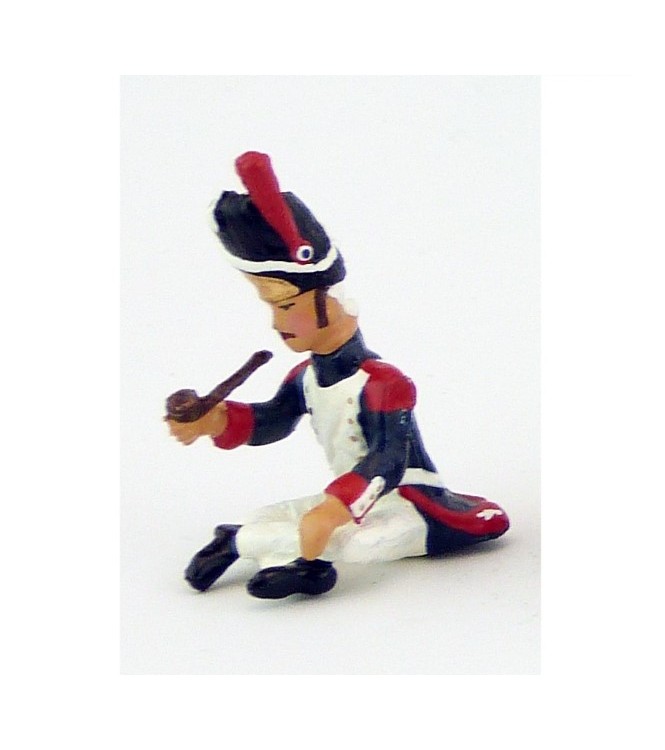 grenadier assis avec pipe