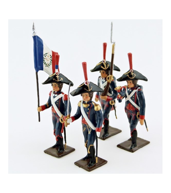 Pontonniers du Rhin (1792), ensemble de 4 figurines