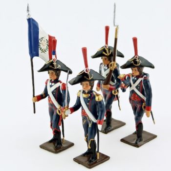 Pontonniers du Rhin (1792), ensemble de 4 figurines