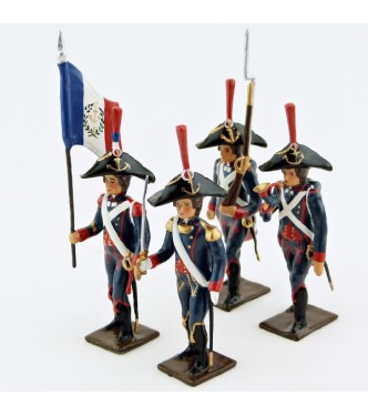 Pontonniers du Rhin (1792), ensemble de 4 figurines